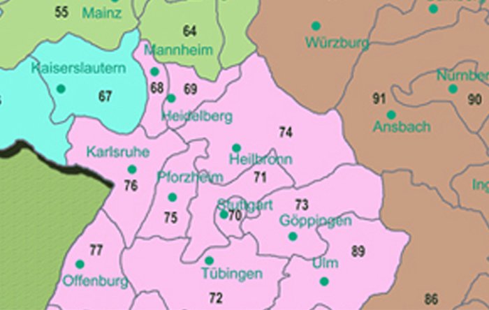 Verkaufsgebiete
